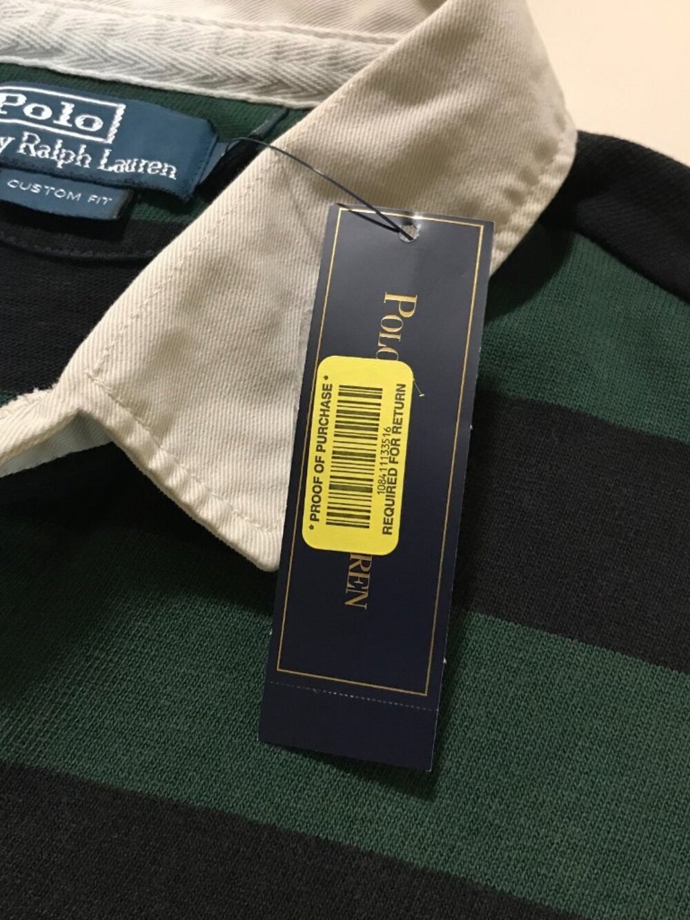Men's Polo Ralph Lauren Custom Fit Long Sleeve Rugby Polo Shirt-Size 2XL - Picture 12 of 13